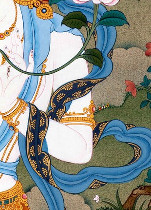 White Tara Thangka For Your Meditation Practice | Himalayan Buddhist Art