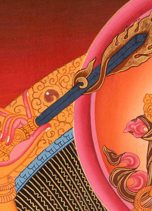 Wisdom Bodhisattva Manjushri | Religious Buddhist Thangka | Wall Decors
