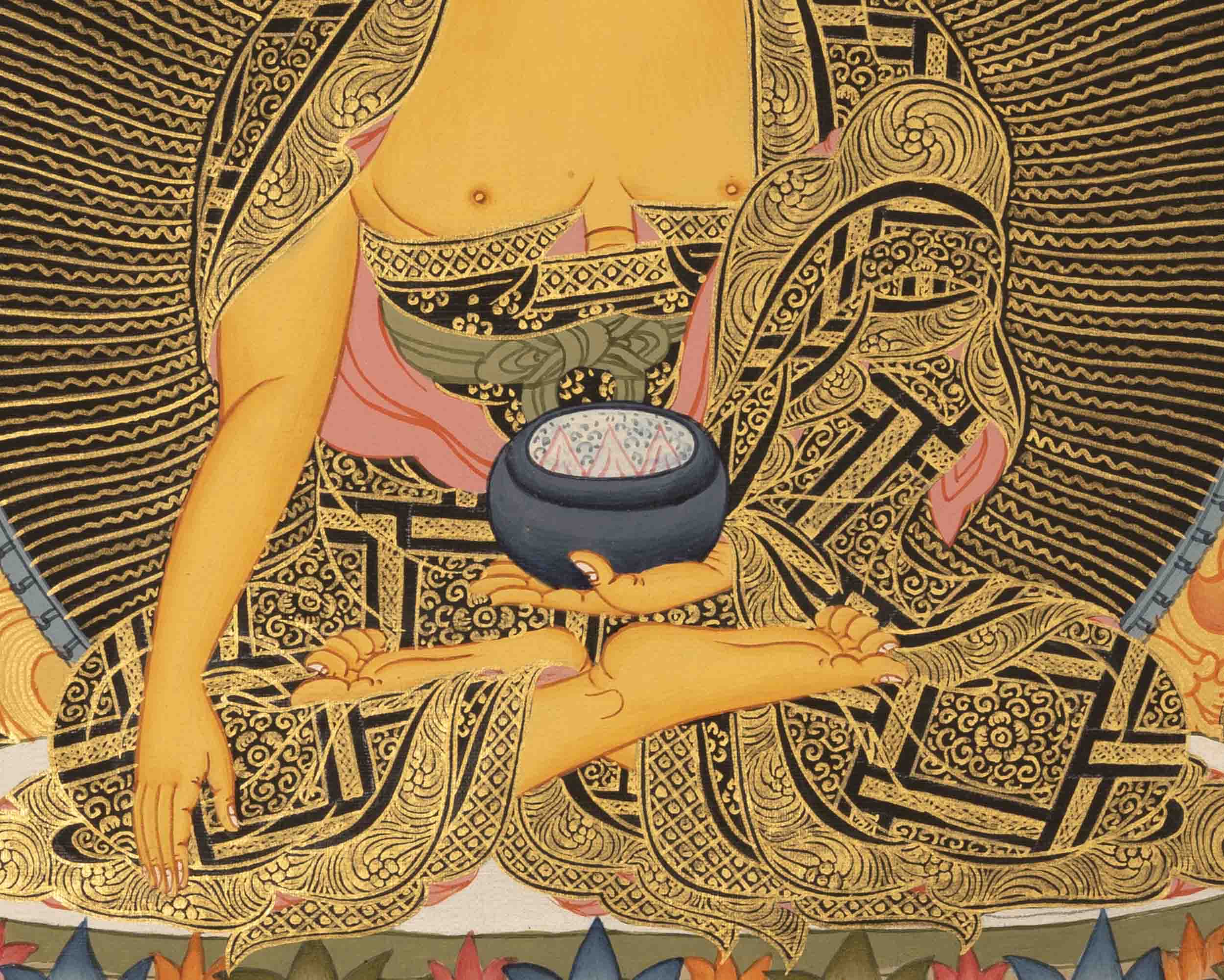 Buddha Shakyamuni Thangka | Buddha Seated in Meditation