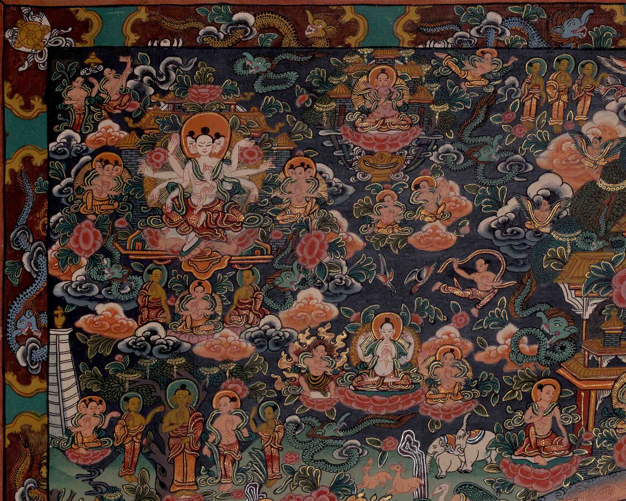 1000 armed Lokeshvara Thangka | Wall Decoration Painting