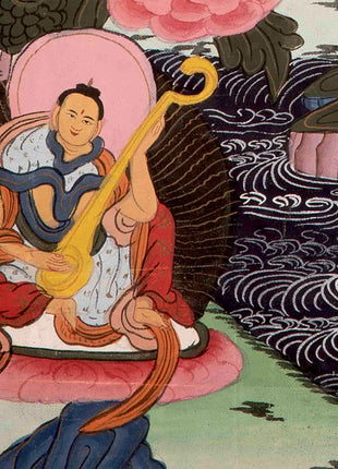 Rare Green Tara Thangka  | Vintage Tibetan Wall Decor