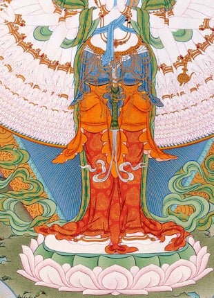 1000 Armed Chenrezig Avalokiteshvara Thangka | Tibetan Buddhist Art