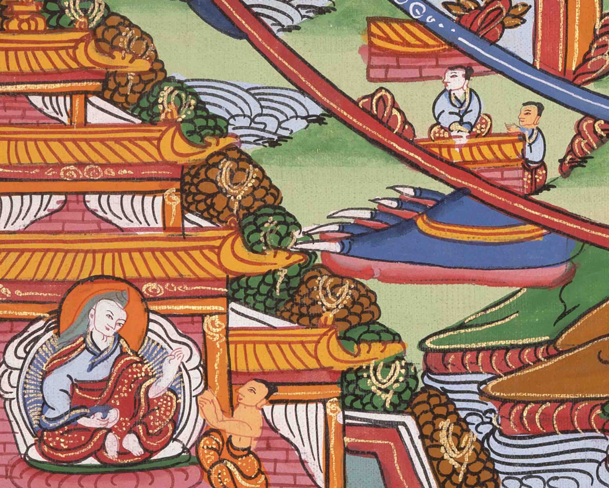 Wheel of Life Buddhist Thangka | Traditional Art | Wall Decors