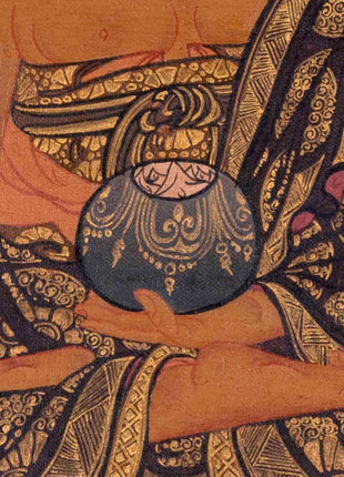 Shakyamuni Buddha Tibetan Thangka | Religious Buddhist Art | Wall Decors