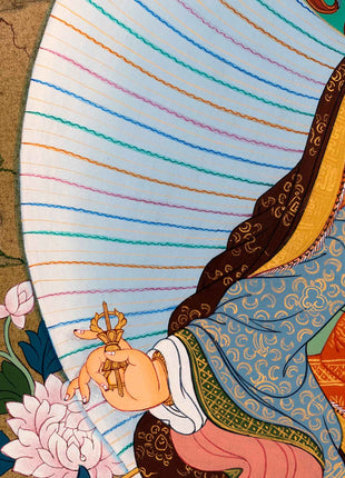 Wrathful Padmasambhava Thangka Painting | Himalayan Buddhist Art