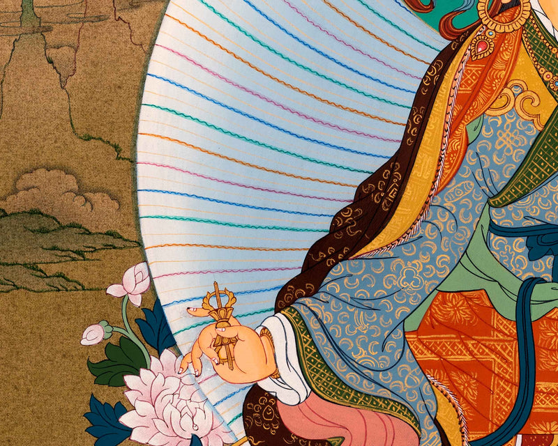 Wrathful Padmasambhava Thangka Painting | Himalayan Buddhist Art