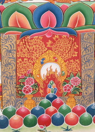 Medicine Buddha Thangka | Tibetan Healing Blue Buddha