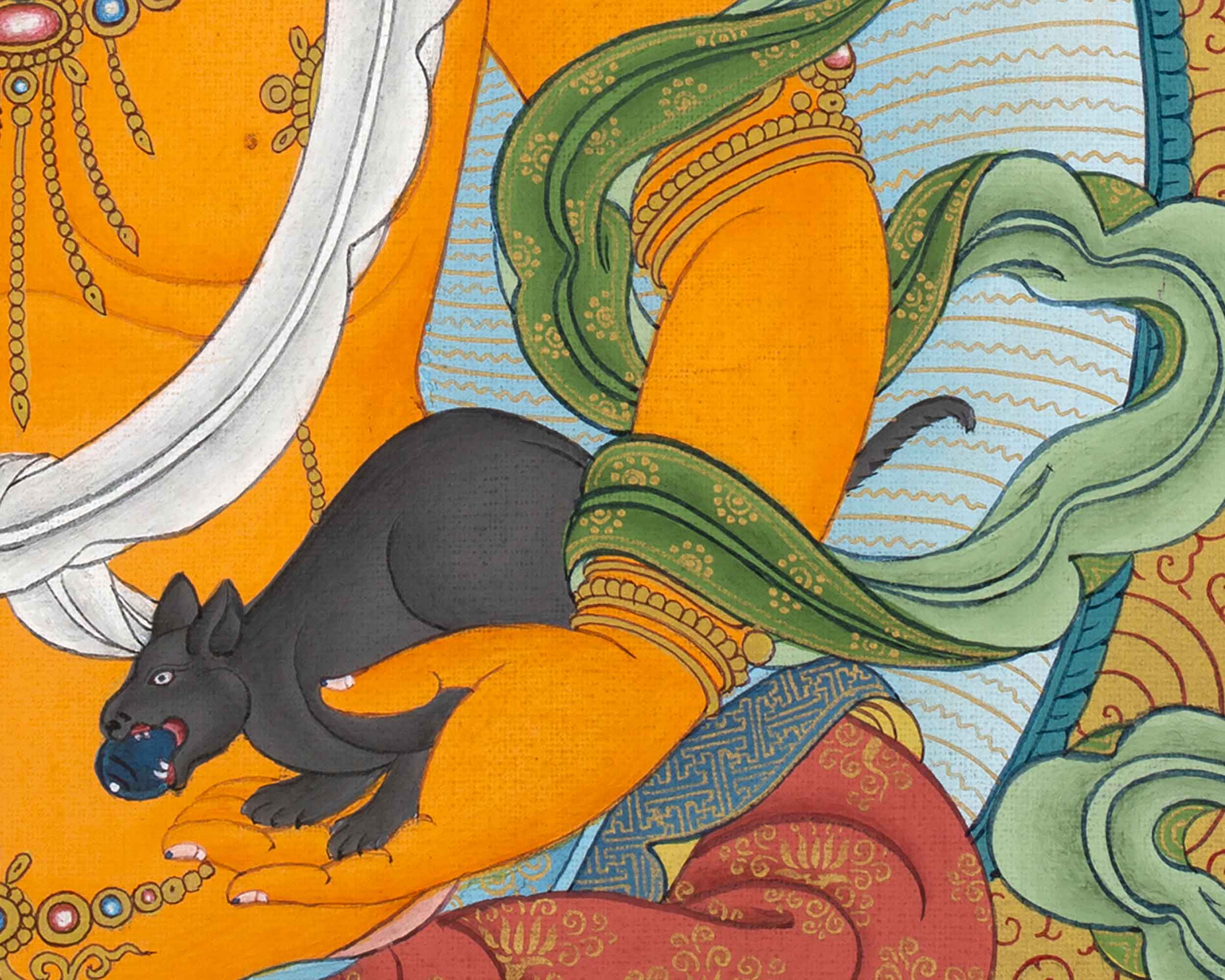 Traditional Wealth Deity Dzambala Thangka