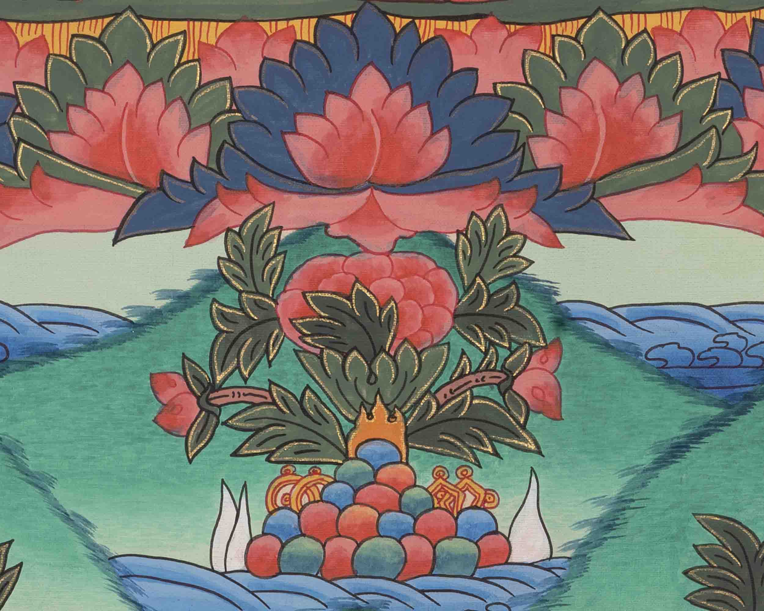 Bhaisajyaguru Thangka | Medicine Buddha | Religious Wall Decors