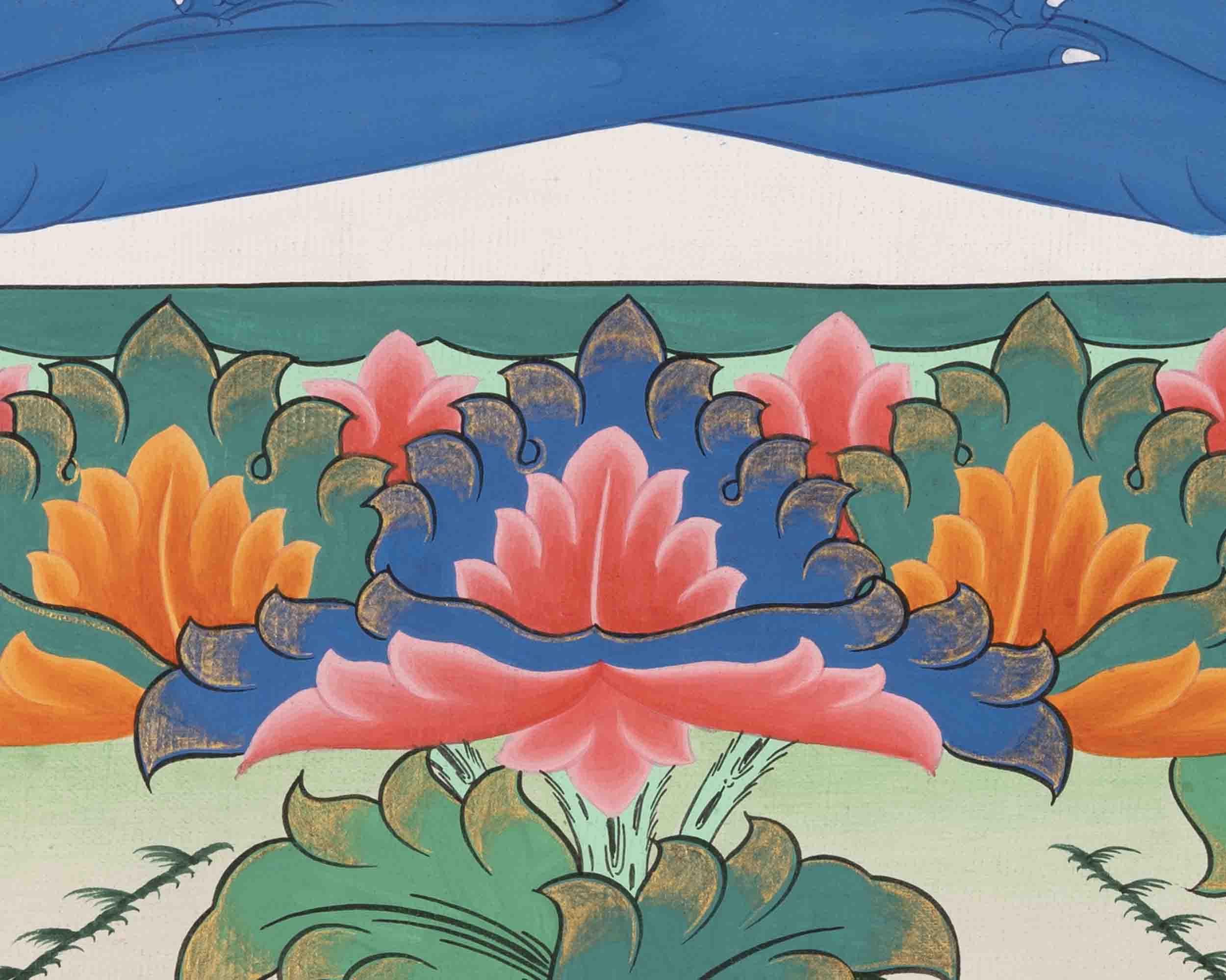 Samantabhadra Thangka | Yab Yum Buddha | Religious Buddhist Paint