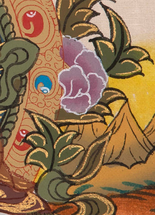 Vaisravana Tibetan Thangka | God Of Wealth | Wall Decors