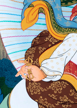Guru Rinpoche With Consort | Padmasambhava Thangka