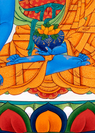 The Medicine Buddha | Tibetan Thangka Painting