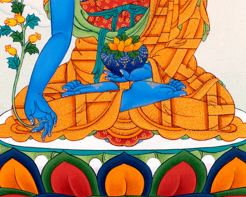 The Medicine Buddha | Tibetan Thangka Painting