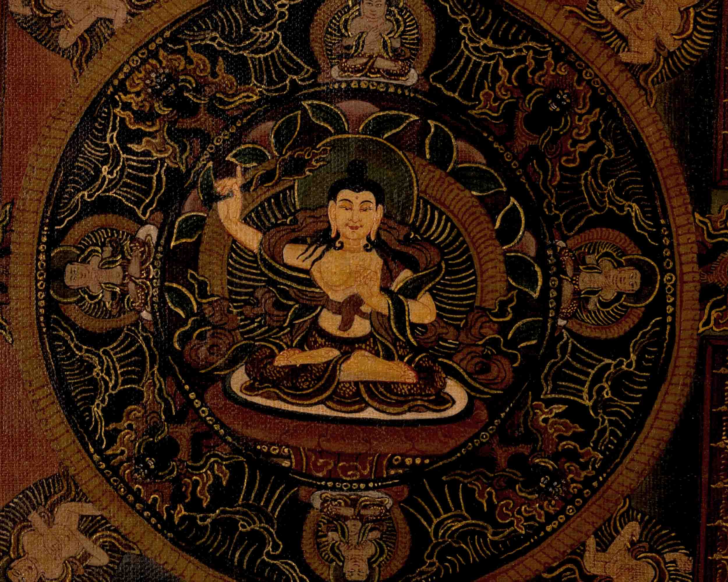 Manjushree Mandala Thangka | Traditional Tibetan Art | Wall Decors