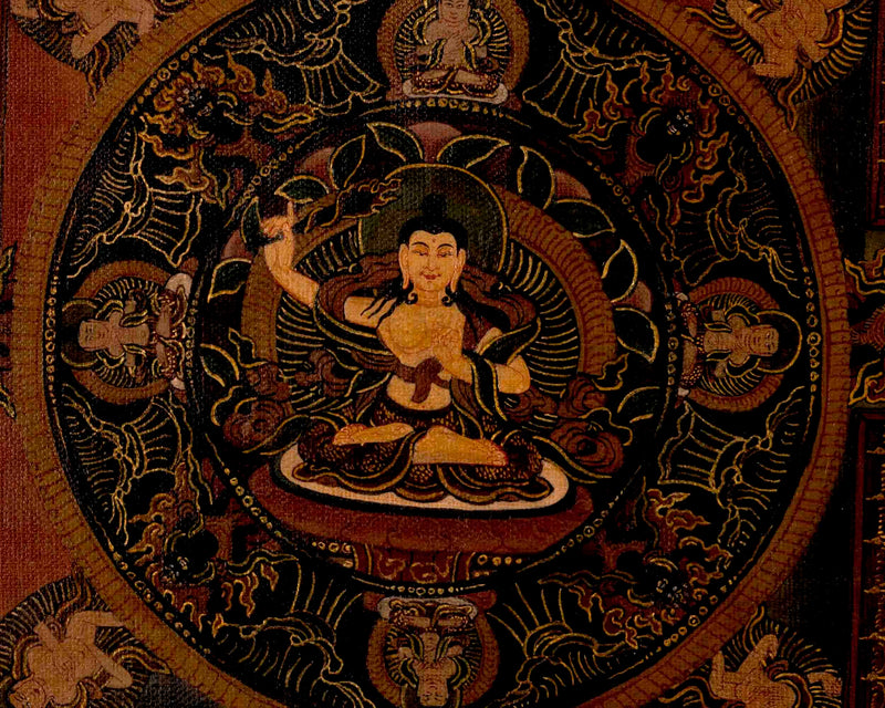 Manjushree Mandala Thangka | Traditional Tibetan Art | Wall Decors