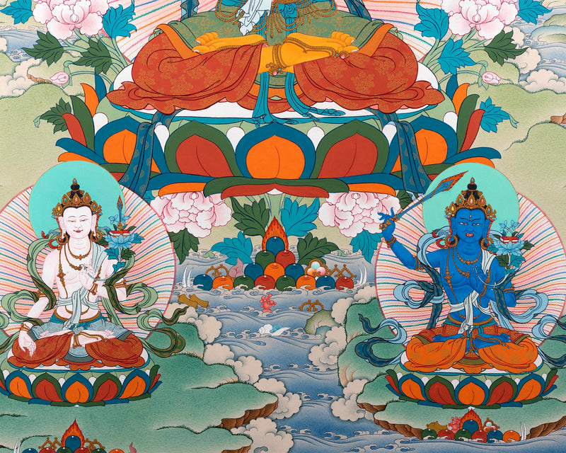 5 Manjushree Thangka | Hand Painted Tibetan Art | Manjushri Painting