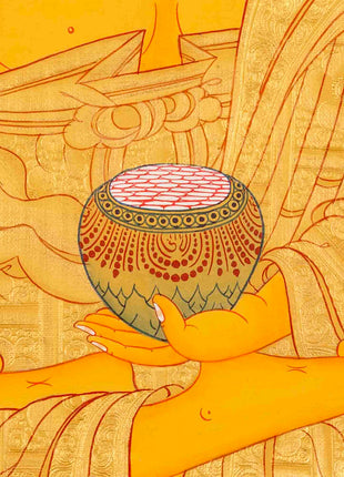 Full Gold Style Shakyamuni Buddha Thangka | Tibetan Buddhist Art