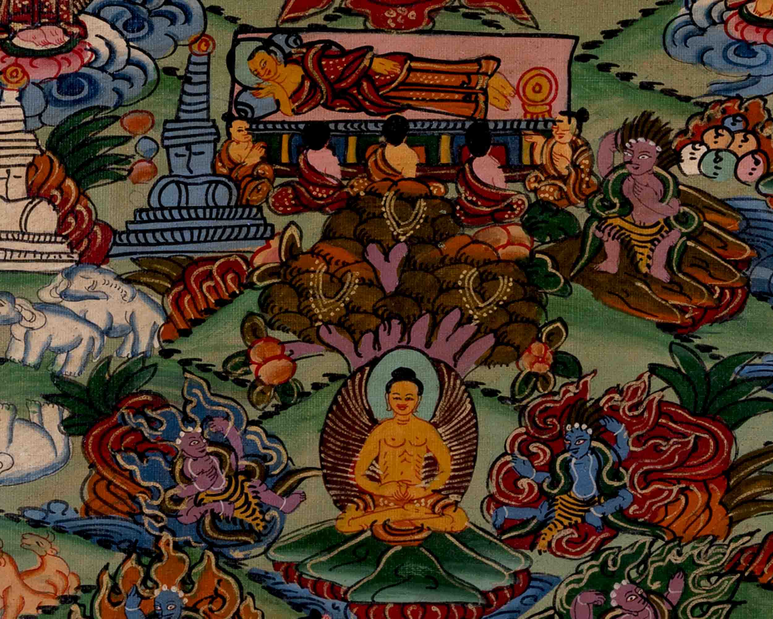 Religious Buddha Life Story | Wall Decors | Buddhist Thangka