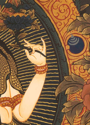 Chengrezig  Thangka Painting | Religious Tibetan Wall Art