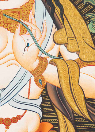 Female Bodhisattva Art | White Tara Thangka | Wall Decors