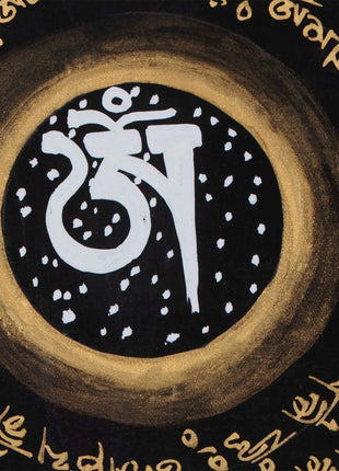 Om Mantra Mandala | Traditional Buddhist Thangka | Wall Hanging Decors