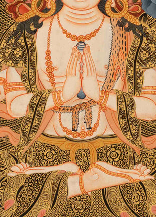 Avalokiteshvara Chenresig | Traditional Tibetan Thangka | Religious Wall Decor