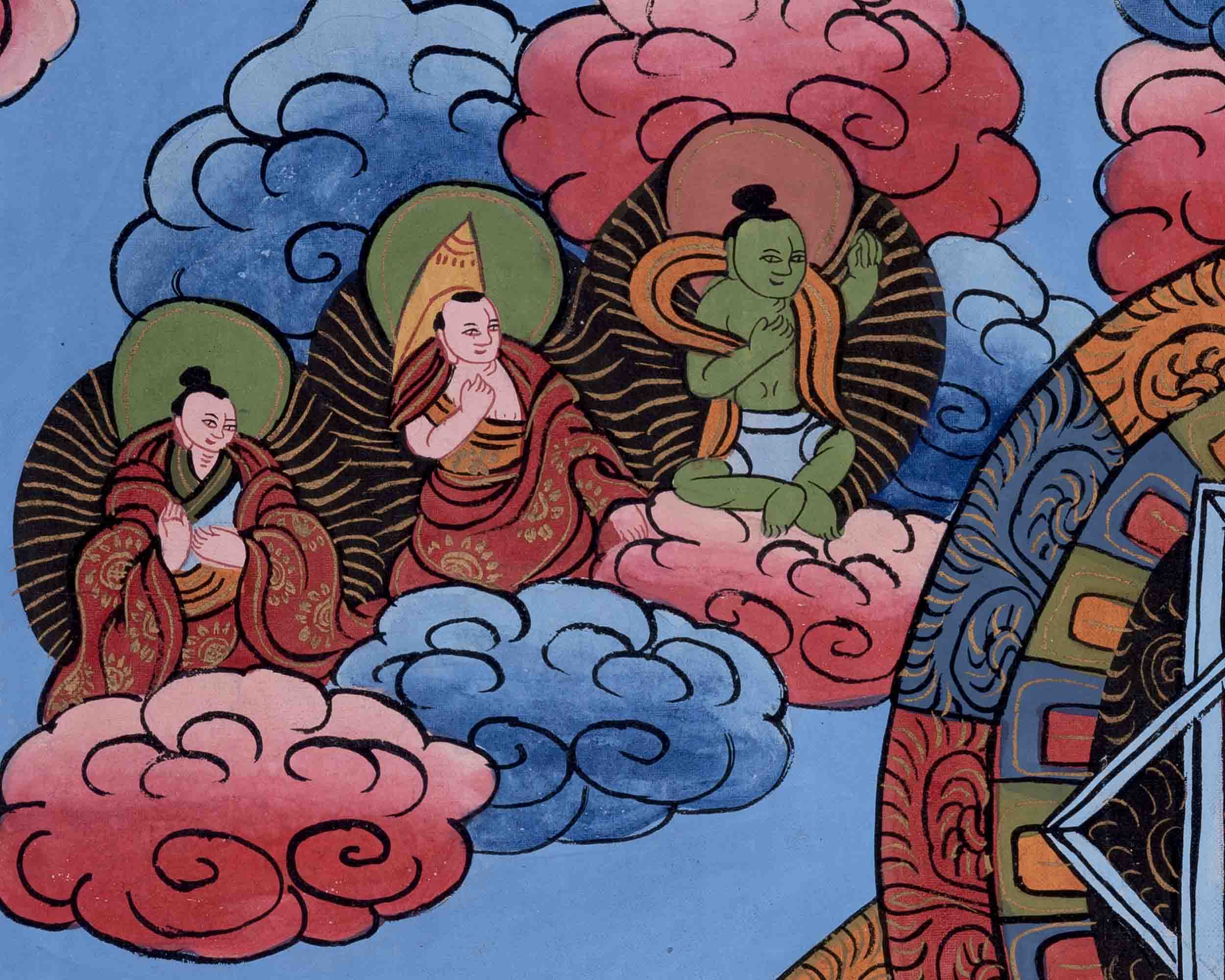 Three Mandala Thangka | Religious Buddhist Painting | Wall Decors