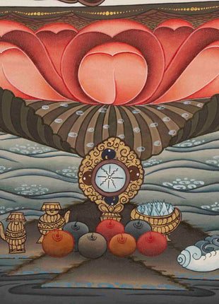 Tibetan White Tara Thangka | Female Bodhisattva Art | Wall Decors