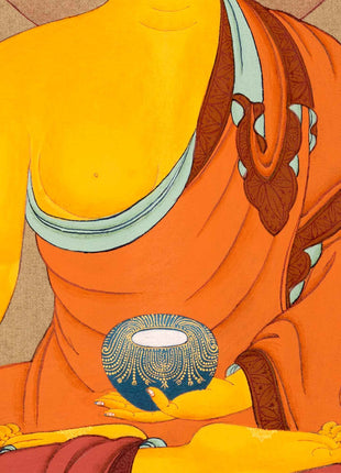 Traditional Buddha Shakyamuni Thangka | Tibetan Karma Gadri Art