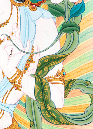 White Tara Thangka | Tibetan Buddhist Art
