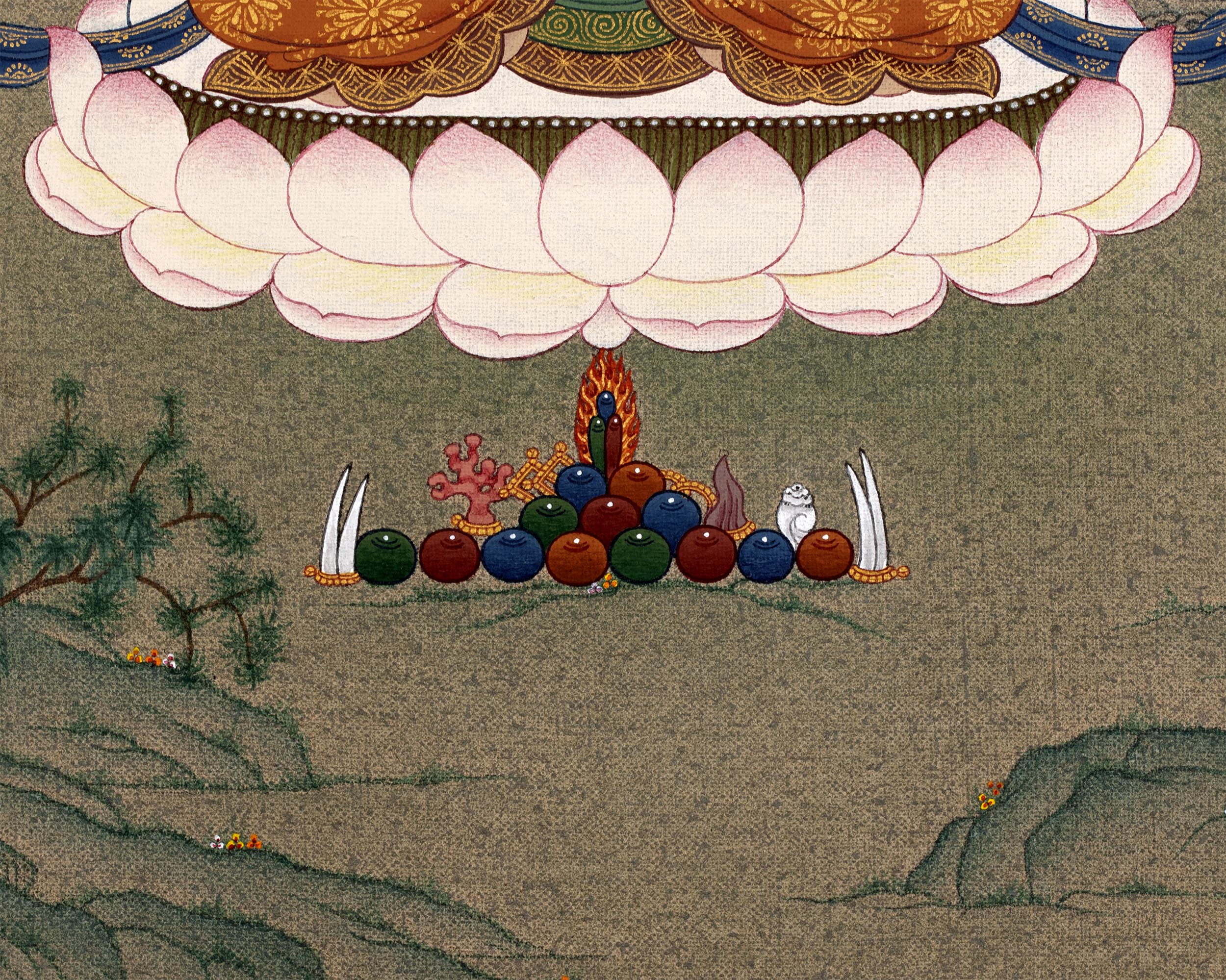 Bodhisattva Chenrezig Thangka  | Tibetan Avalokiteshvara Painting
