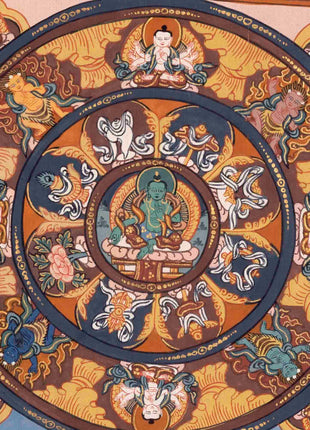 Green Tara Mandala Thangka | Traditional Painting