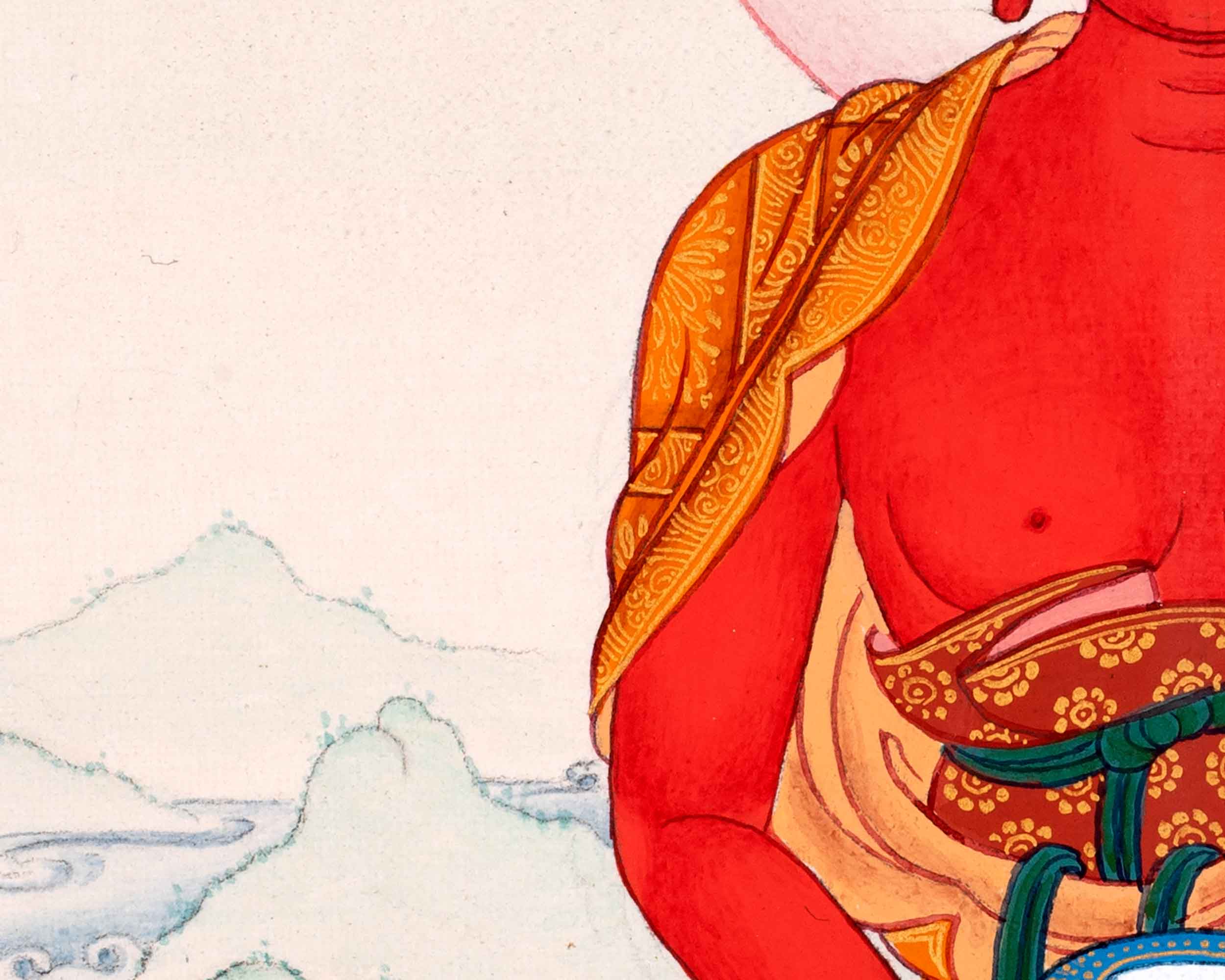 Dhyani Buddha Amitabha Thangka |  Tibetan Buddhist Artwork