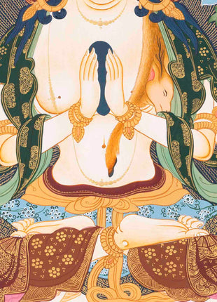 Avalokitesvara Chenresig Thangka | Religious Buddhist Art | Buddhist Gifts