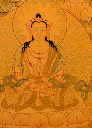 White Tara Thangka Painting | Meditation Canvas Art