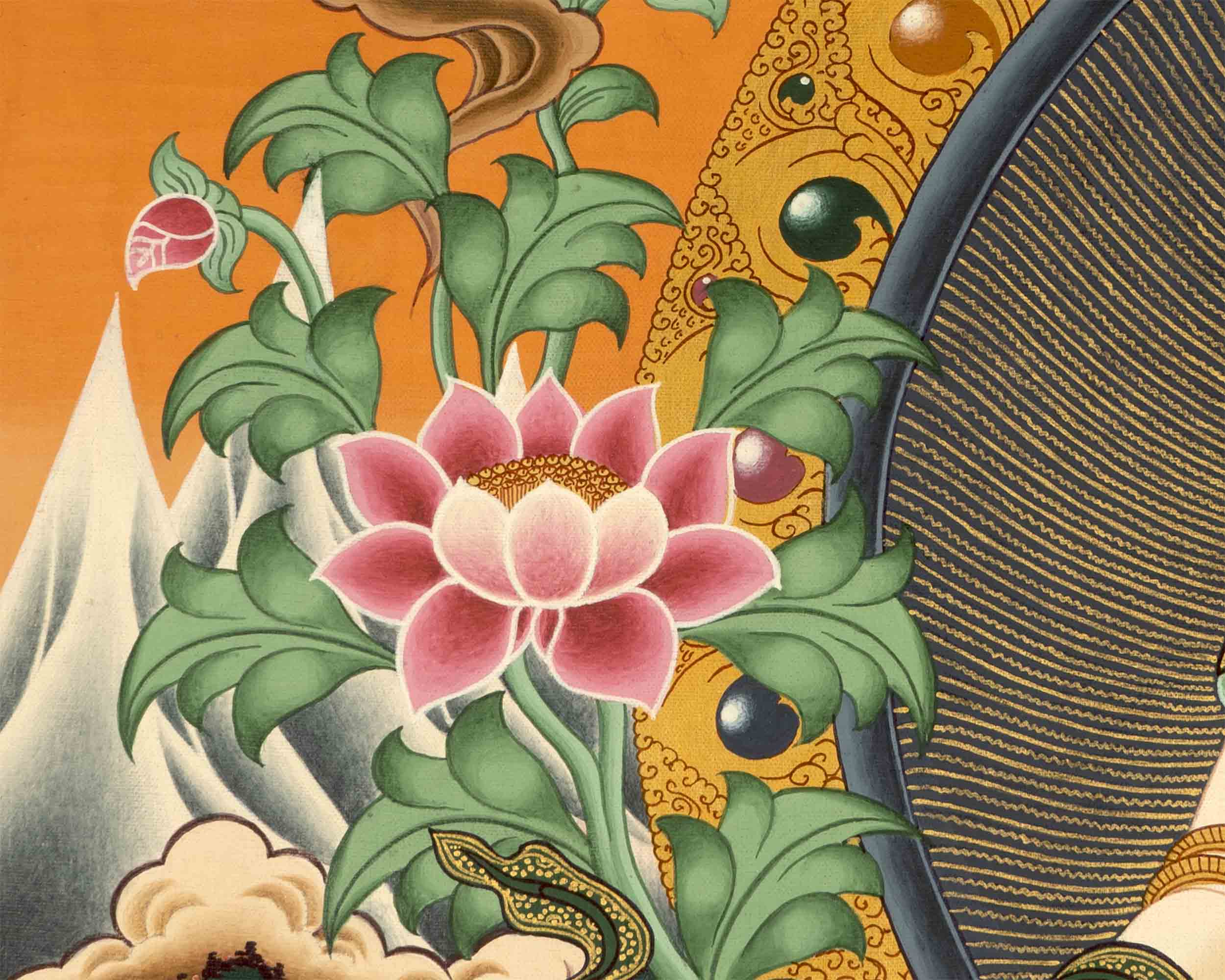White Rara Painting Thangka | Tibetan Bodhisattva Art