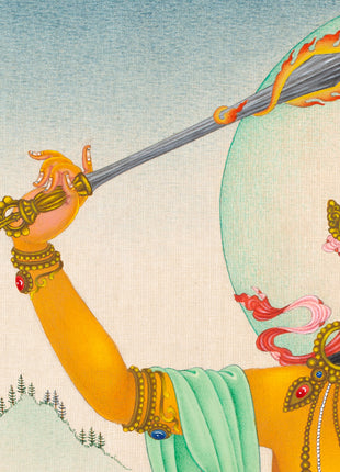 Manjushri Thangka | Hand Painted Buddhist Art