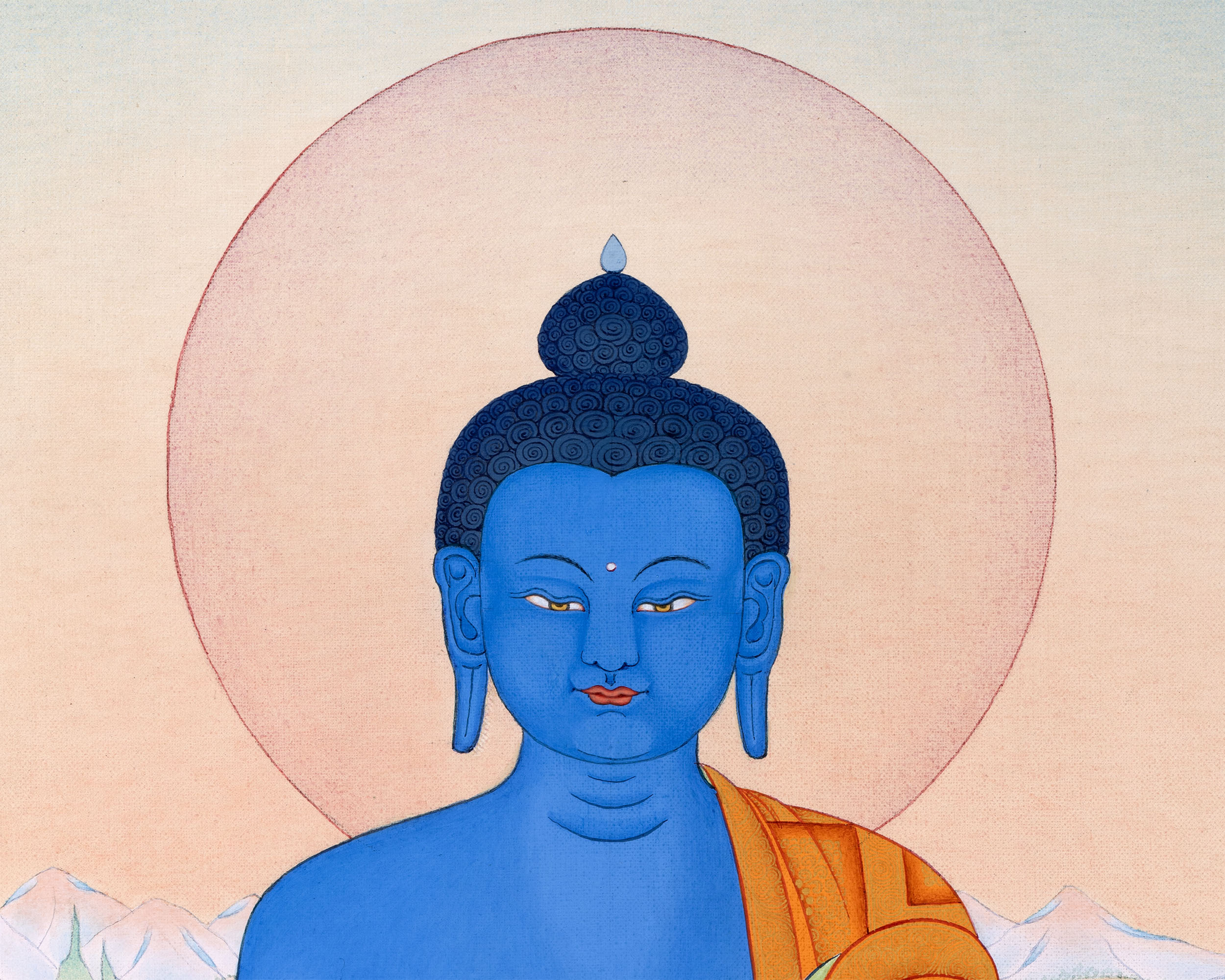 Beautiful Medicine Buddha Thangka | Healer Of All | Buddhist Art