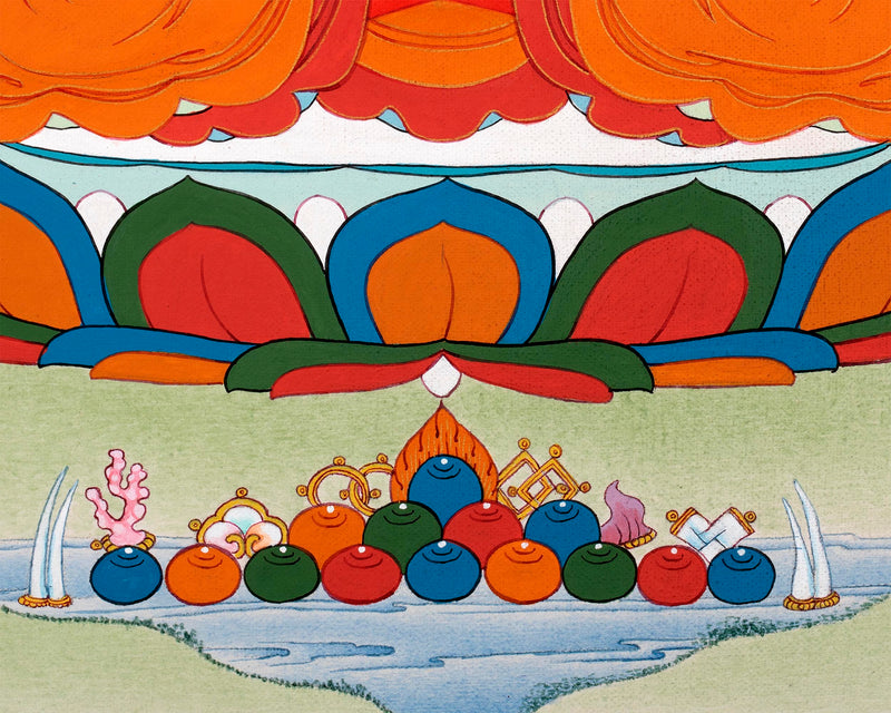 Buddha Amitabha Thangka | Tibetan Hand Painted Art