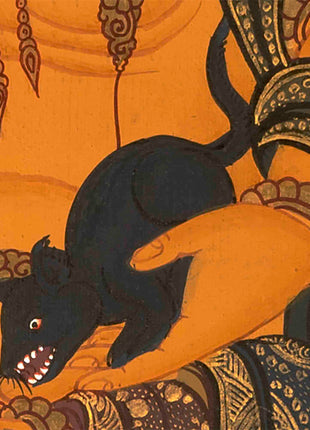 Deity Of Wealth Thangka | Traditional Tibetan Art | Wall Decors