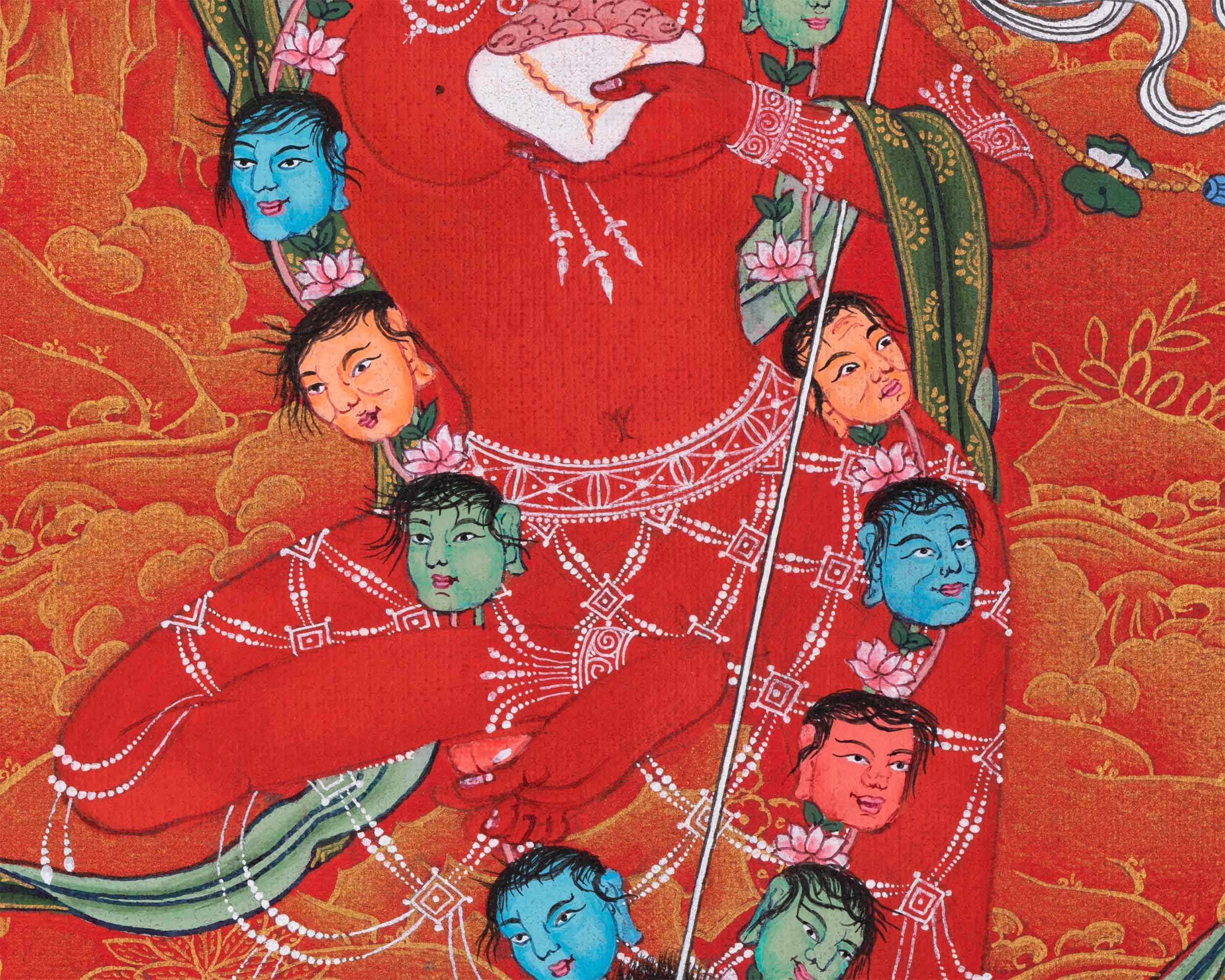 Tibetan Buddhist Thangka Of Dakini Vajravarahi | Buddist Dakini Thangka For Meditation