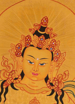 Vajrasattva Painting | Traditional Buddhist Thangka | Wall Hanging Decors