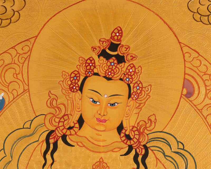 Vajrasattva Painting | Traditional Buddhist Thangka | Wall Hanging Decors