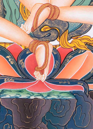Avalokiteshvara Thangka Painting | Hanging Art For Office , Bedroom , Temple , Monastery or Farmhouse