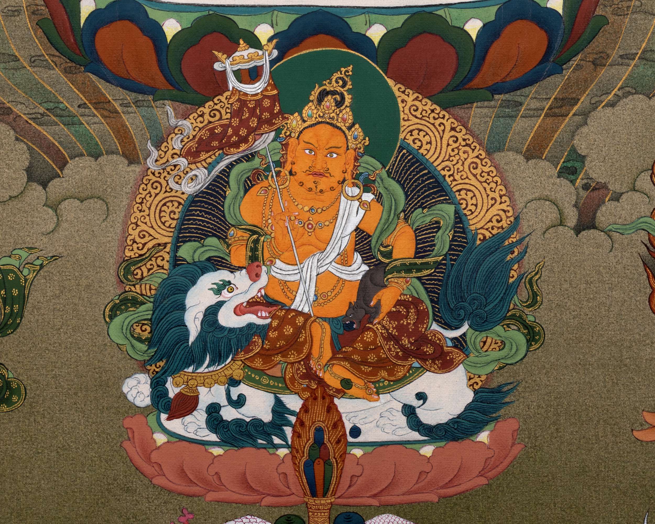 1000 Armed Chenrezig With Buddha and Bodhisattva | Avalokiteshvara Thangka Painting