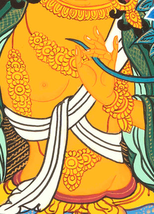 Manjushri Thangka | Deity Of Wisdom And Compassion | Wall Decorations