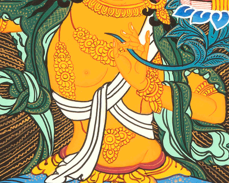 Manjushri Thangka | Deity Of Wisdom And Compassion | Wall Decorations