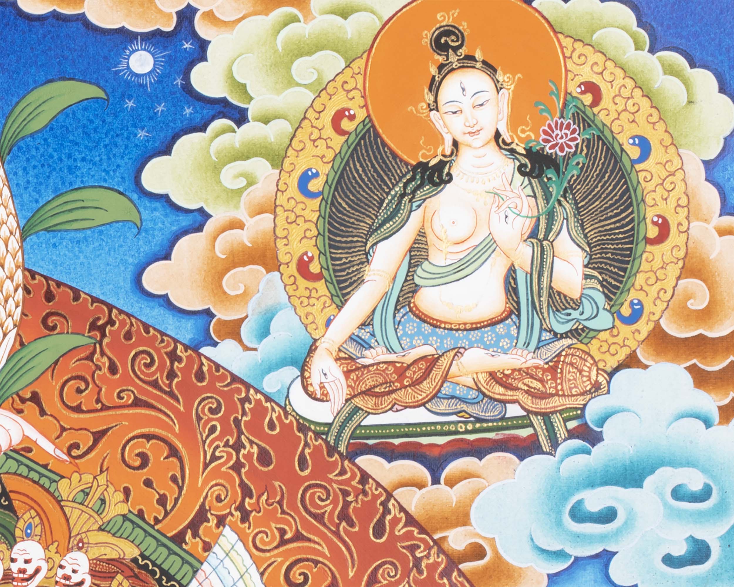 Mahakala Chitipati Print | Religious Handpainted Art