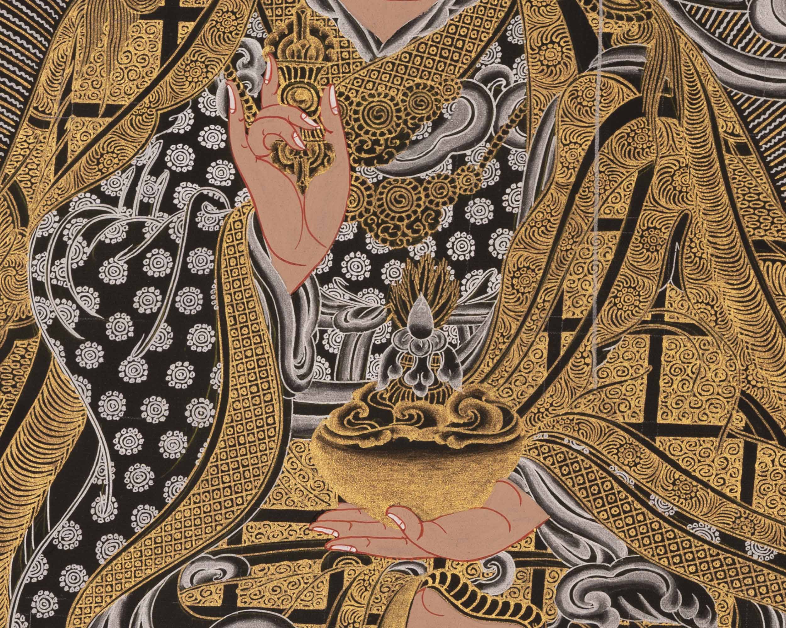 Guru Rinpoche Thangka | Traditional Tibetan Art | Wall Decors